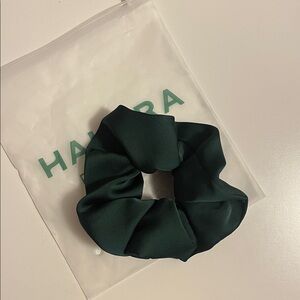Hair Scrunchie in Dark Green Silky